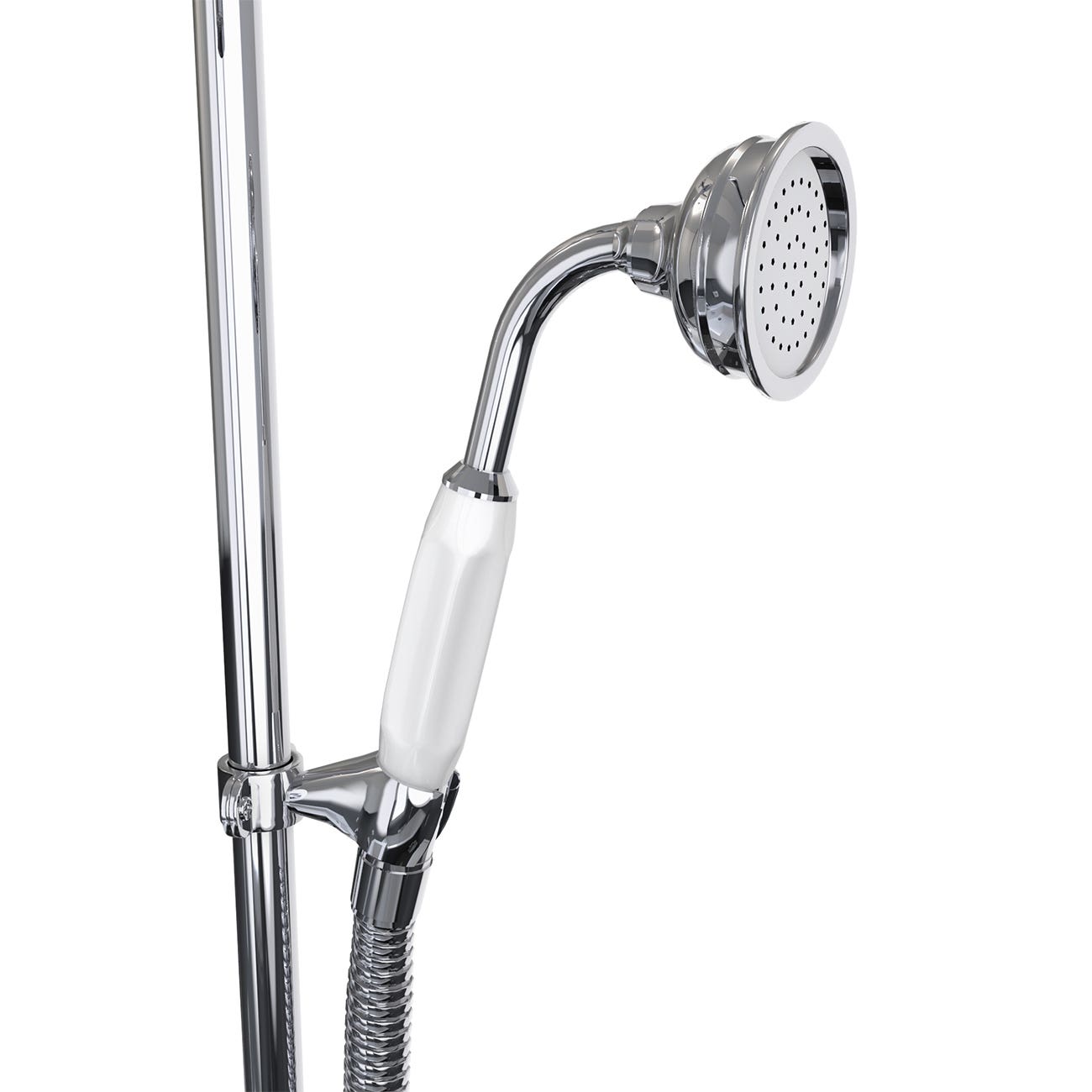 Exposed Thermostatic Bathroom Shower Set with Handshower | Alternative Image 03 | finish:Chrome