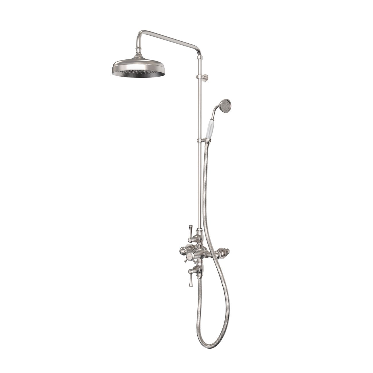 Exposed Thermostatic Bathroom Shower Set with Handshower | Alternative Image 01 | finish:Brushed Nickel