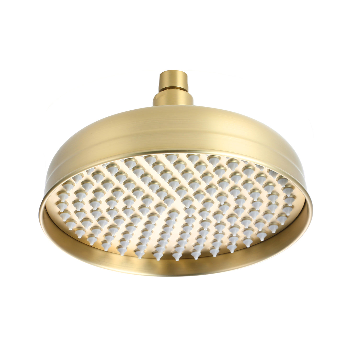 Round Rainfall Shower Head - 8 Inch | Alternative Image 01 | finish:Brushed Brass
