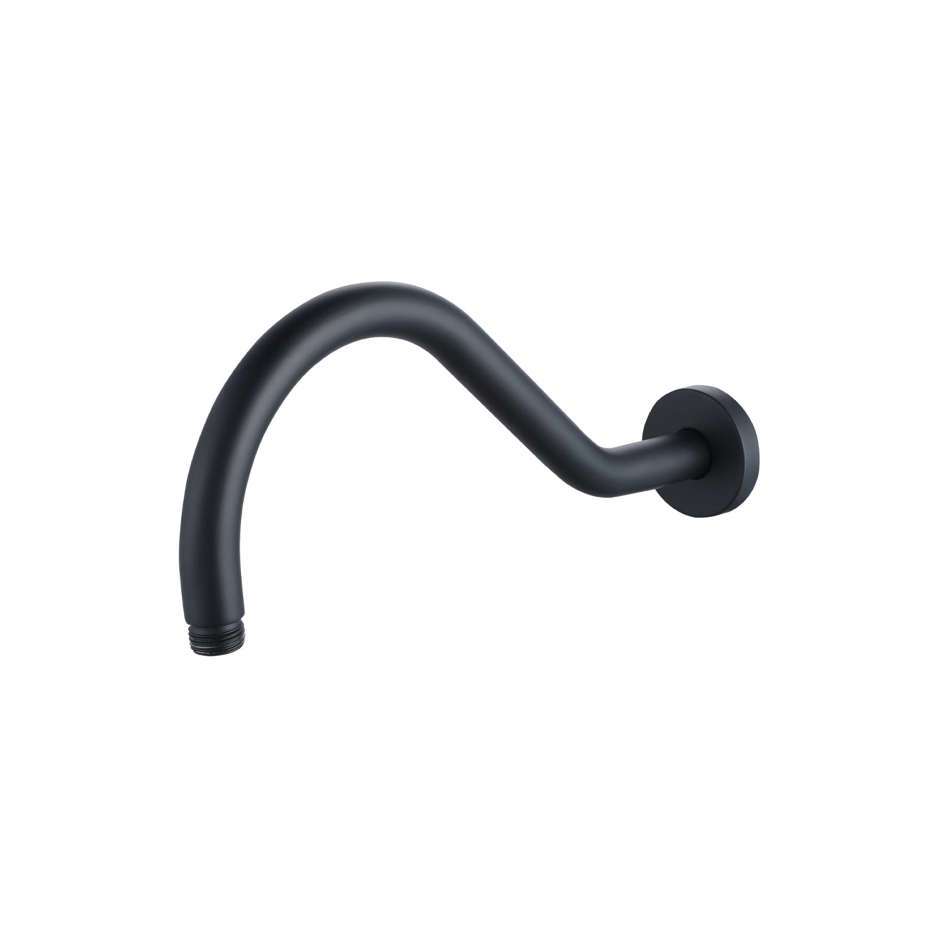 Shower Arm - Hook Neck | Alternative Image 01 | size:12 | finish:Matte Black