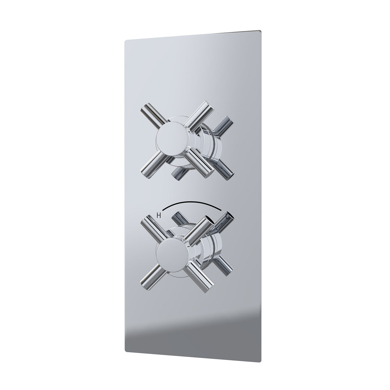 Thermostatic Valve - 2 Cross Handles | Alternative Image 03 | finish:Brushed Brass