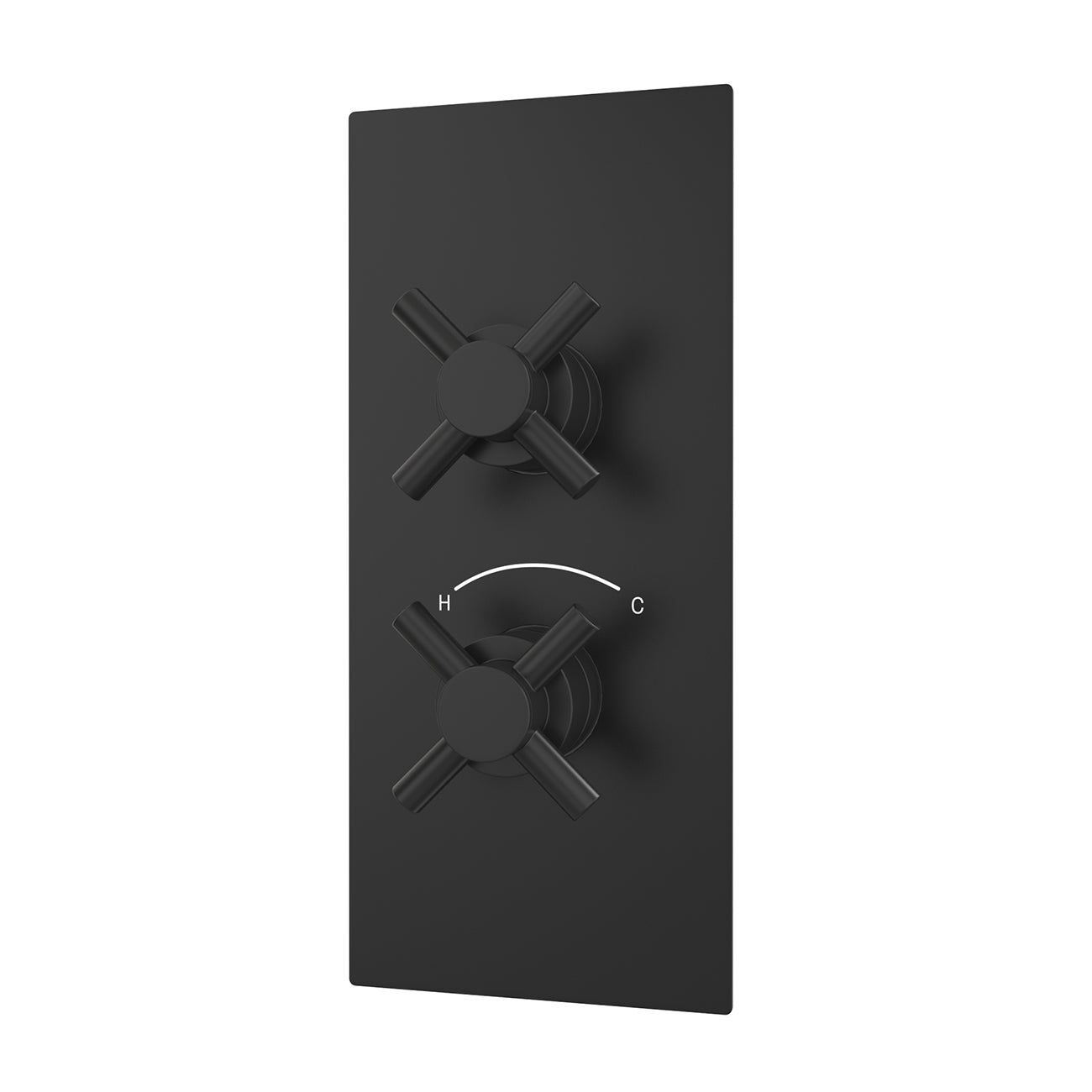 Thermostatic Valve - 2 Cross Handles | Alternative Image 01 | finish:Matte Black