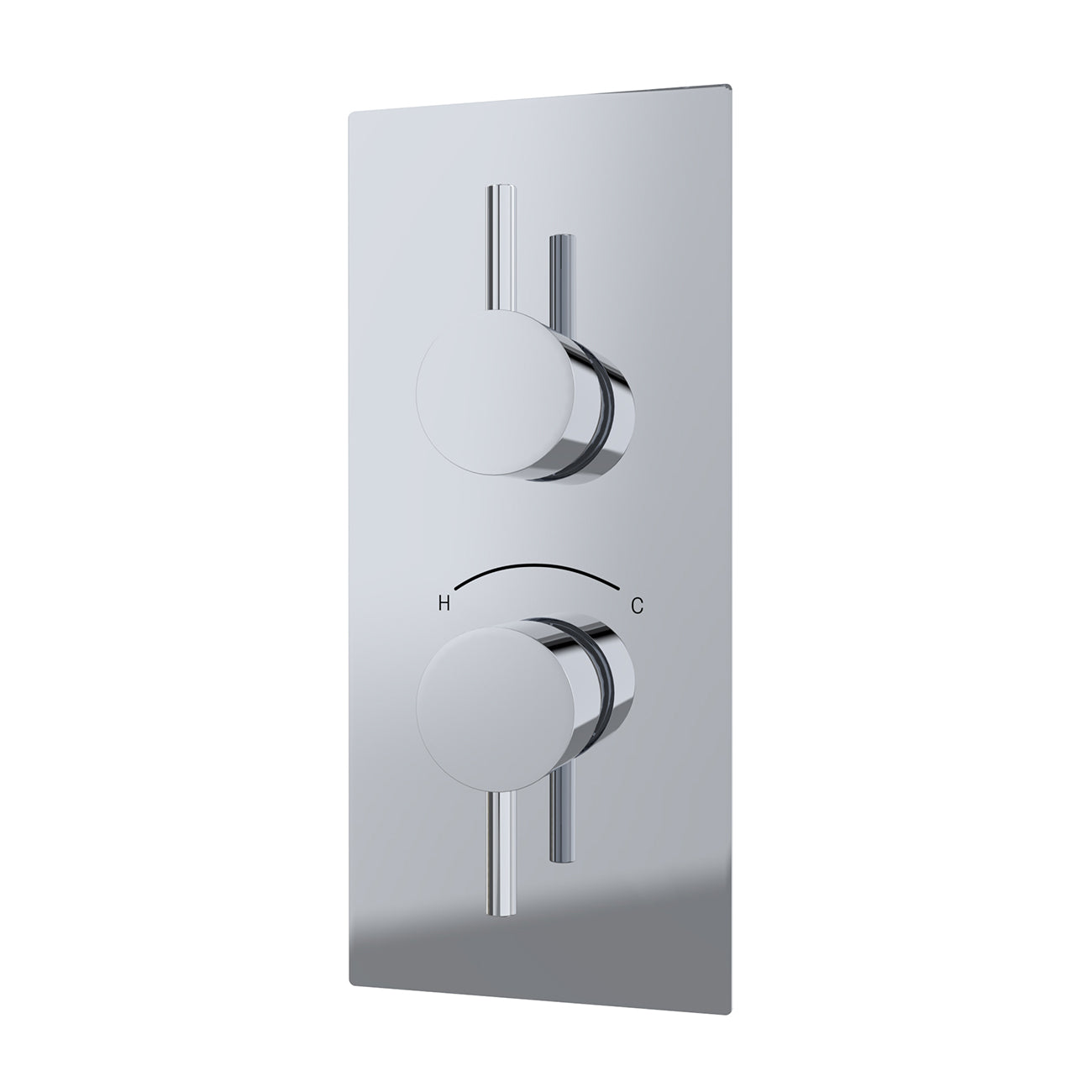 Thermostatic Valve - 2 Round Handles | Alternative Image 01 | finish:Chrome