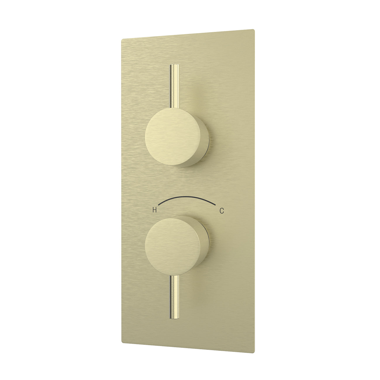 Thermostatic Valve - 2 Round Handles | Alternative Image 01 | finish:Brushed Brass
