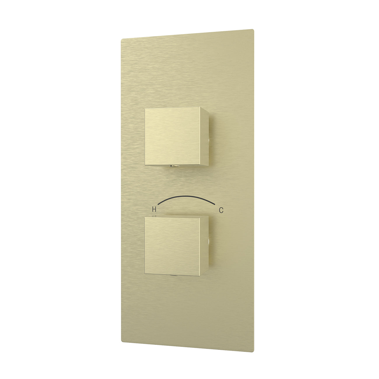 Thermostatic Valve - 2 Square Handles | Alternative Image 02 | finish:Chrome