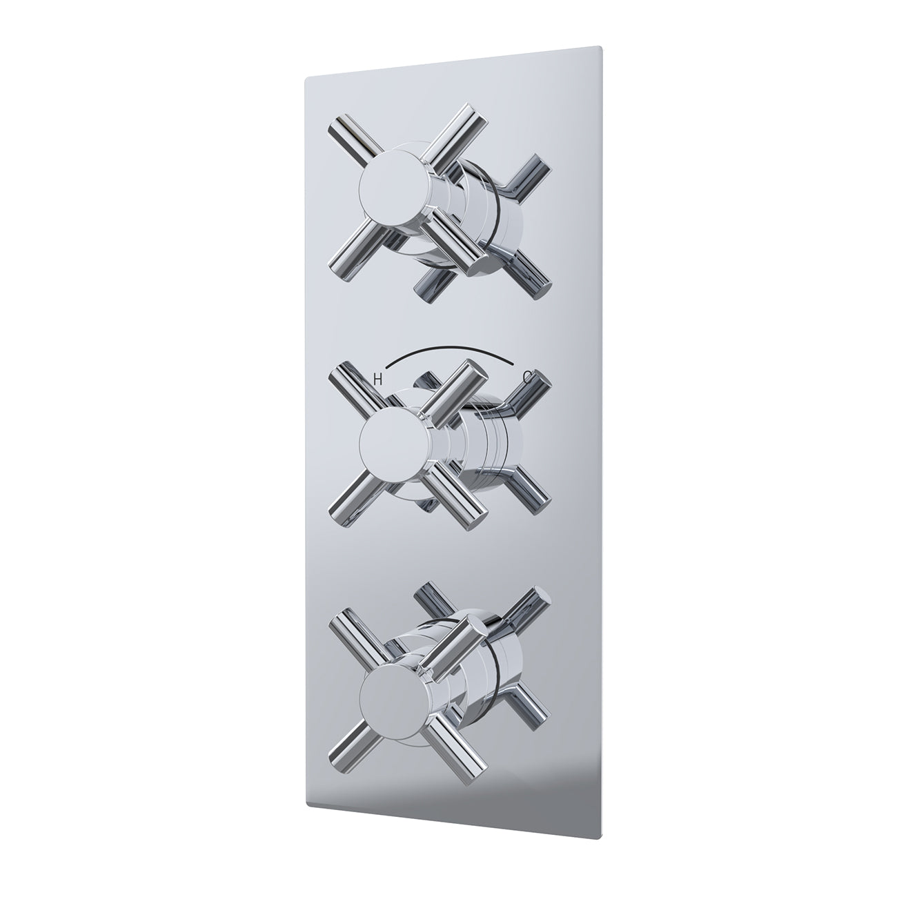Thermostatic Valve -3F- 3 Cross Handles | Alternative Image 01 | finish:Chrome
