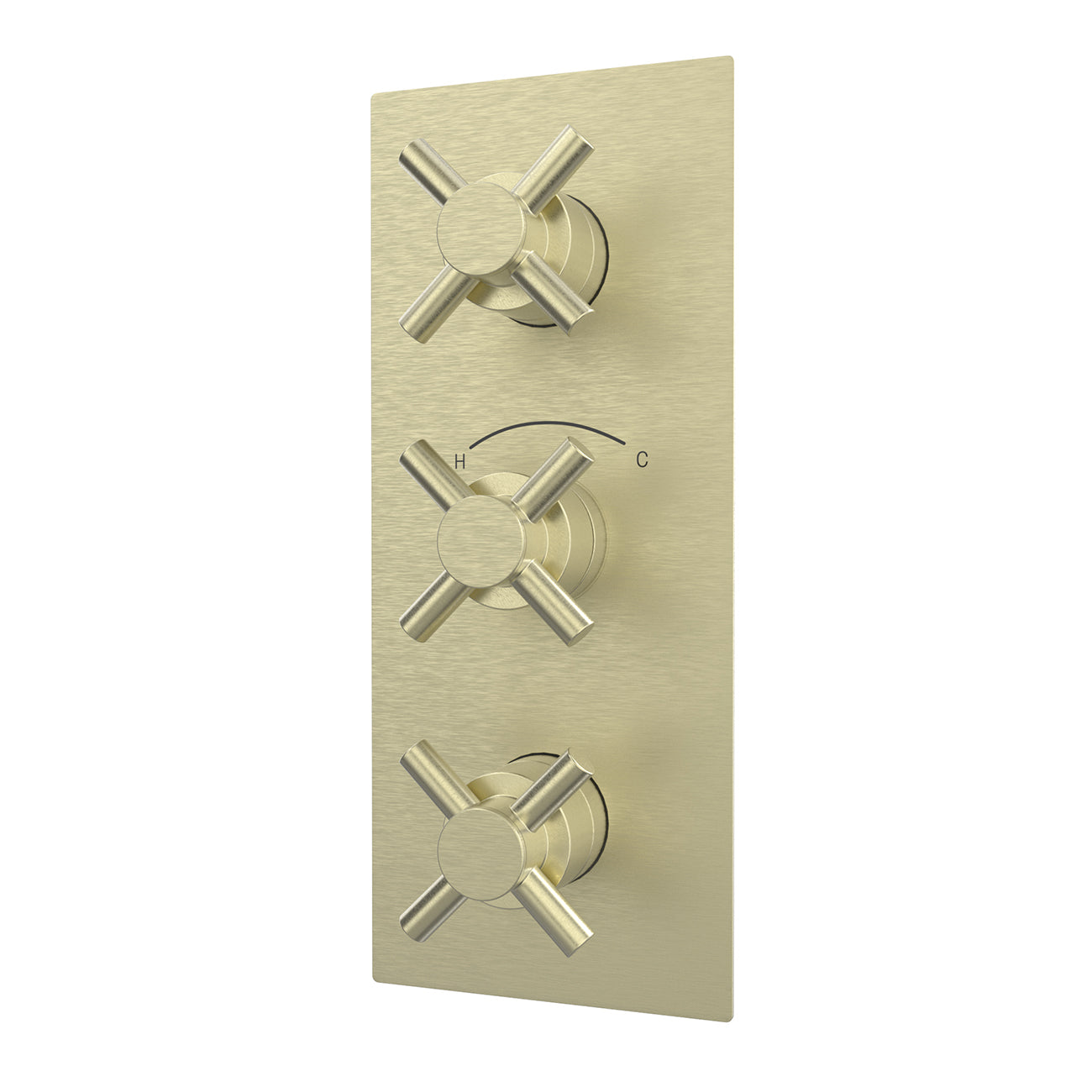 Thermostatic Valve -3F- 3 Cross Handles | Alternative Image 02 | finish:Chrome