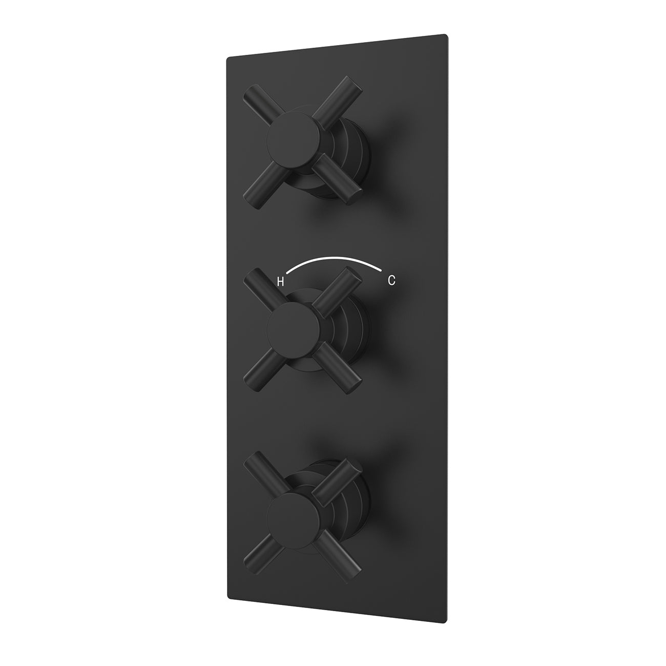Thermostatic Valve -3F- 3 Cross Handles | Alternative Image 01 | finish:Matte Black