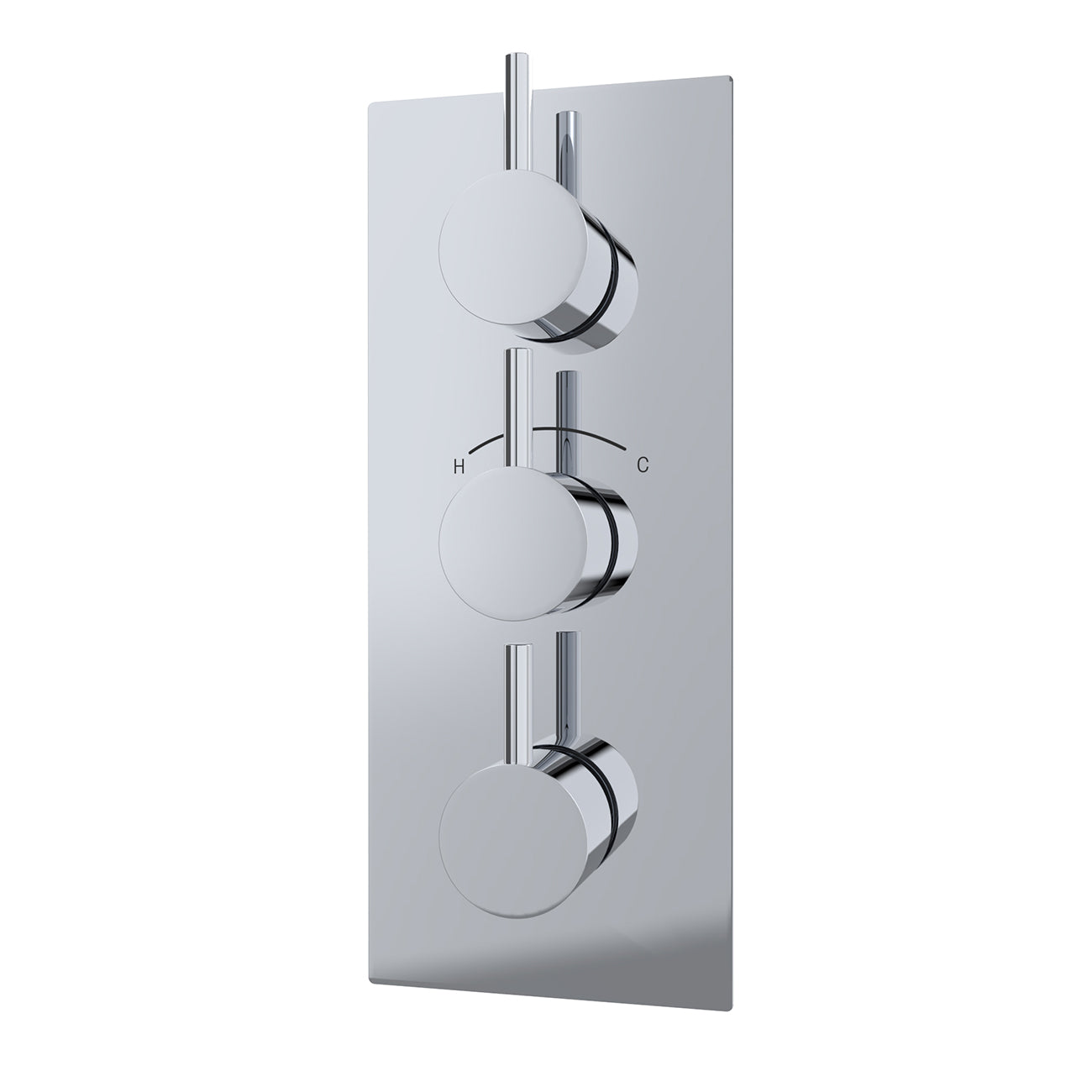 Thermostatic Valve -3F- 3 Round Handles | Alternative Image 02 | finish:Matte Black