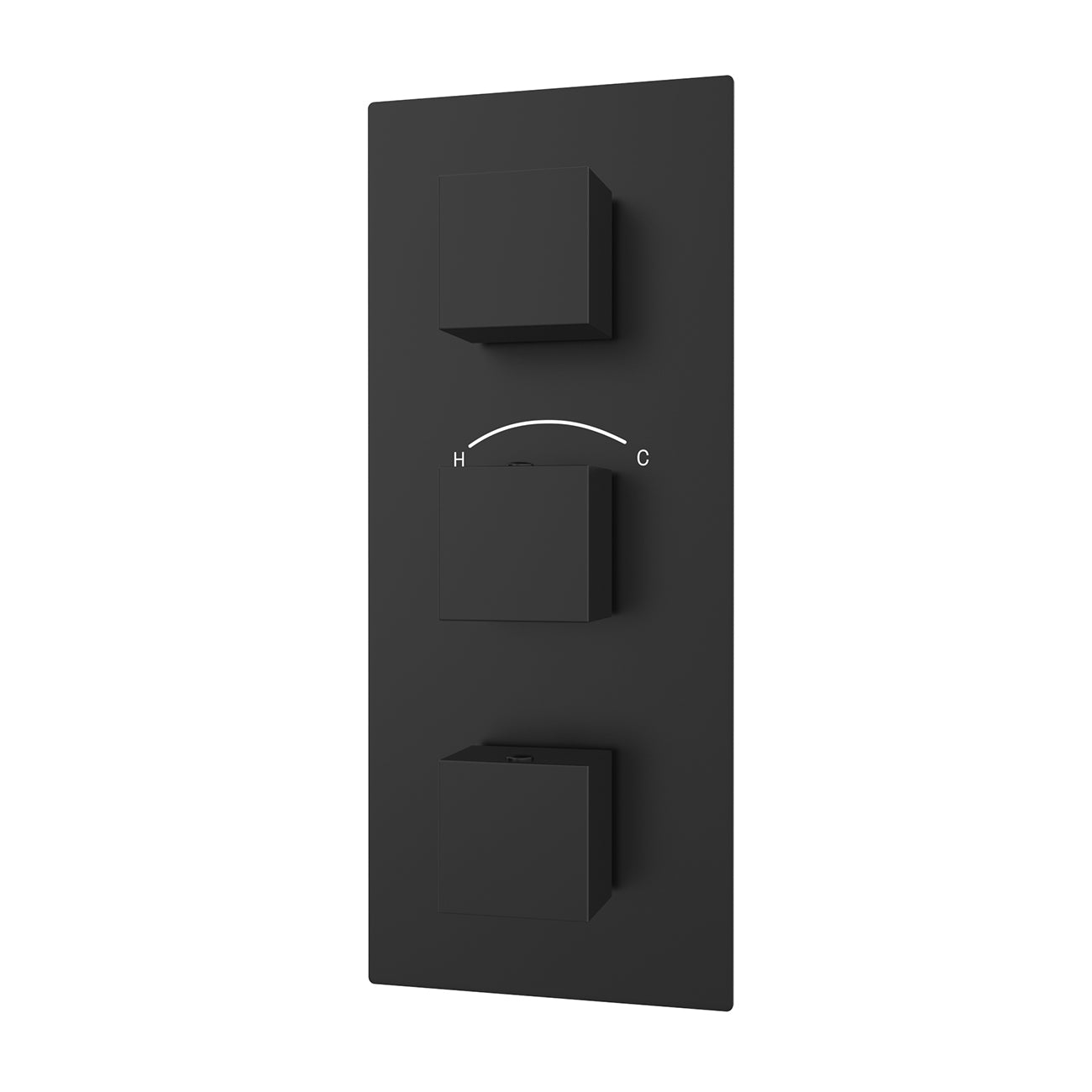 Thermostatic Valve -4F- 3 Square Handles | Alternative Image 01 | finish:Matte Black