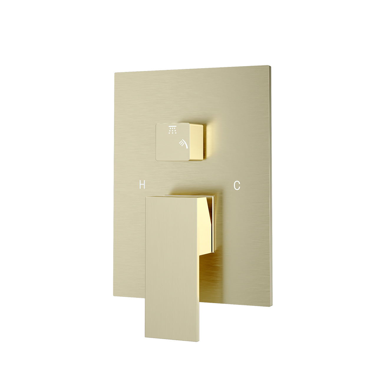 Standard Valve - 2 Square Handles | Alternative Image 01 | finish:Brushed Brass