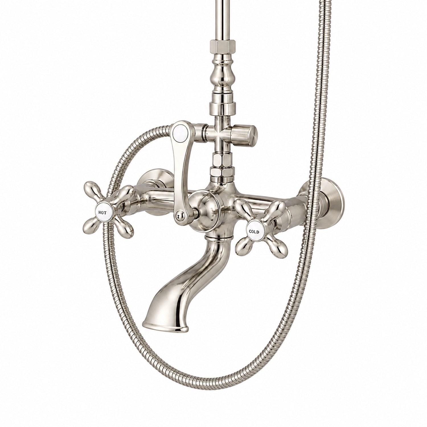 Maidstone Exposed Shower and Bathtub Filler with Tub Spout and Handshower - Polished Nickel | Alternative Image 04 | finish:Polished Nickel