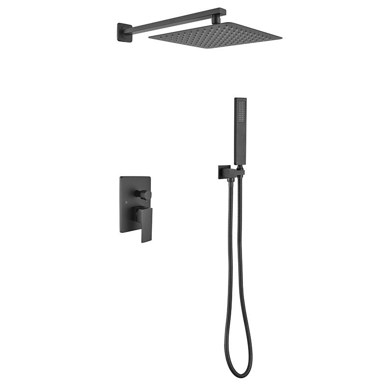 Wall Mount Bathroom Shower System - Matte Black | Alternative Image 01 | finish:Matte Black