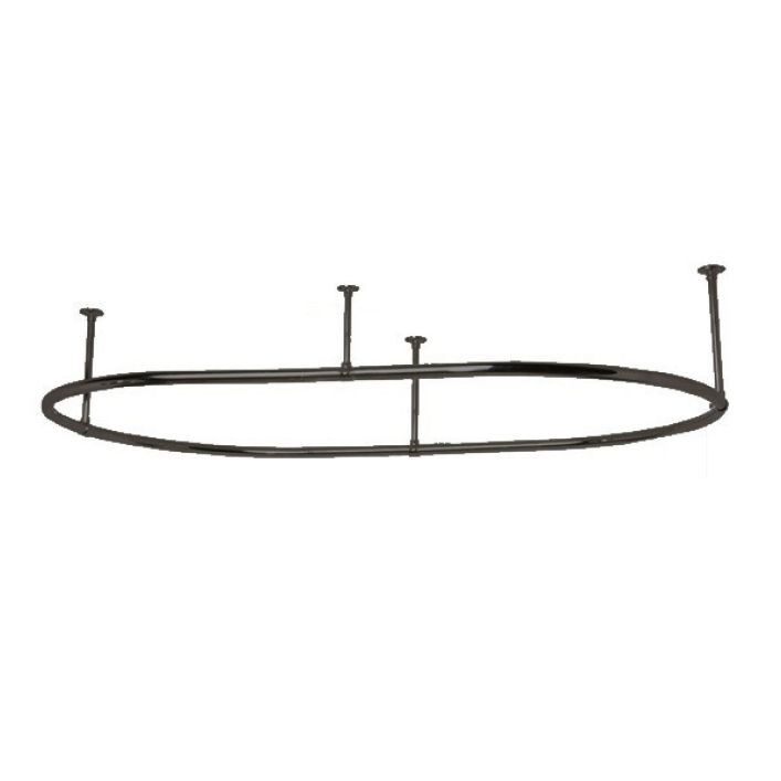 O-Ring Shower Curtain Rod-30" x 60"-Oil Rubbed Bronze | Alternative Image 01 | size:30" x 60" | finish:Oil Rubbed Bronze