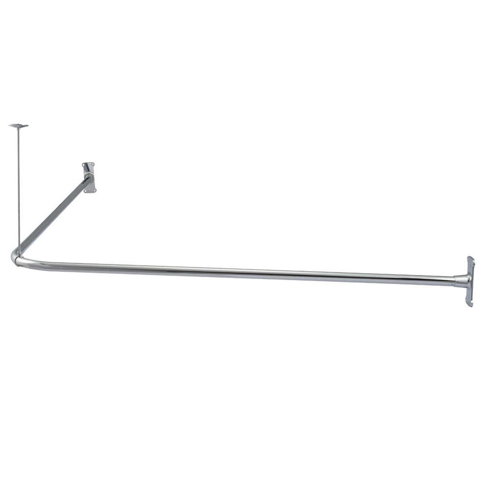 L-Ring Shower Curtan Rod | Alternative Image 01 | size:27" x 60" | finish:Chrome