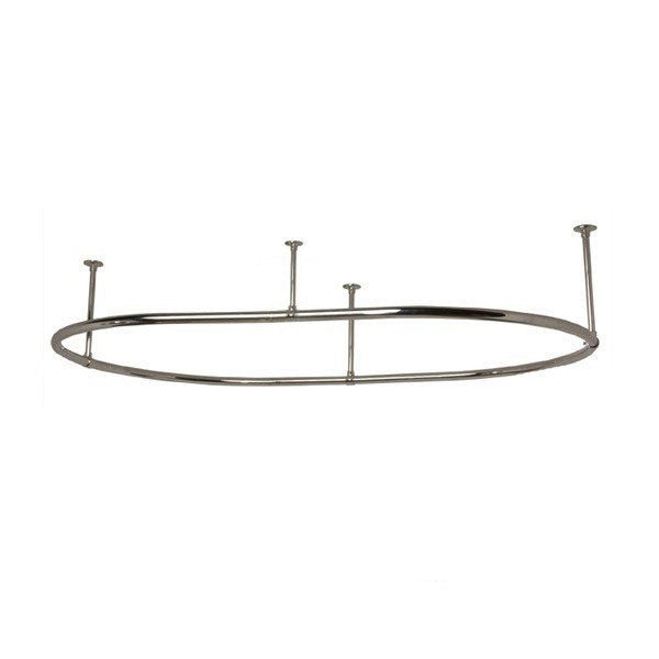 O-Ring Shower Curtain Rod-30" x 72"-Chrome | Alternative Image 01 | size:30" x 72" | finish:Chrome