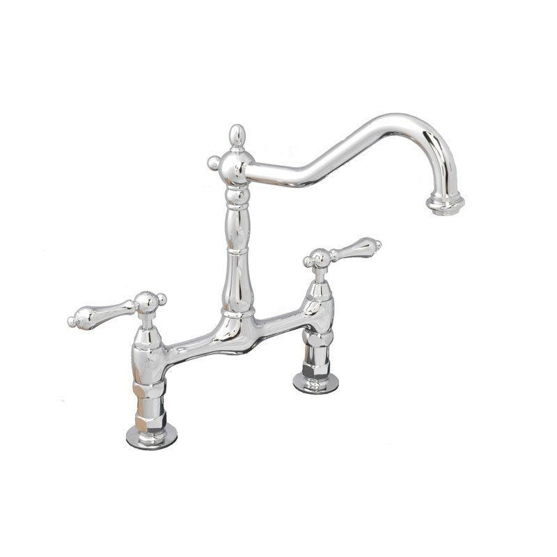 Bolton Bridge Kitchen Faucet - Metal Lever Handles - Chrome | Alternative Image 01 | finish:Chrome