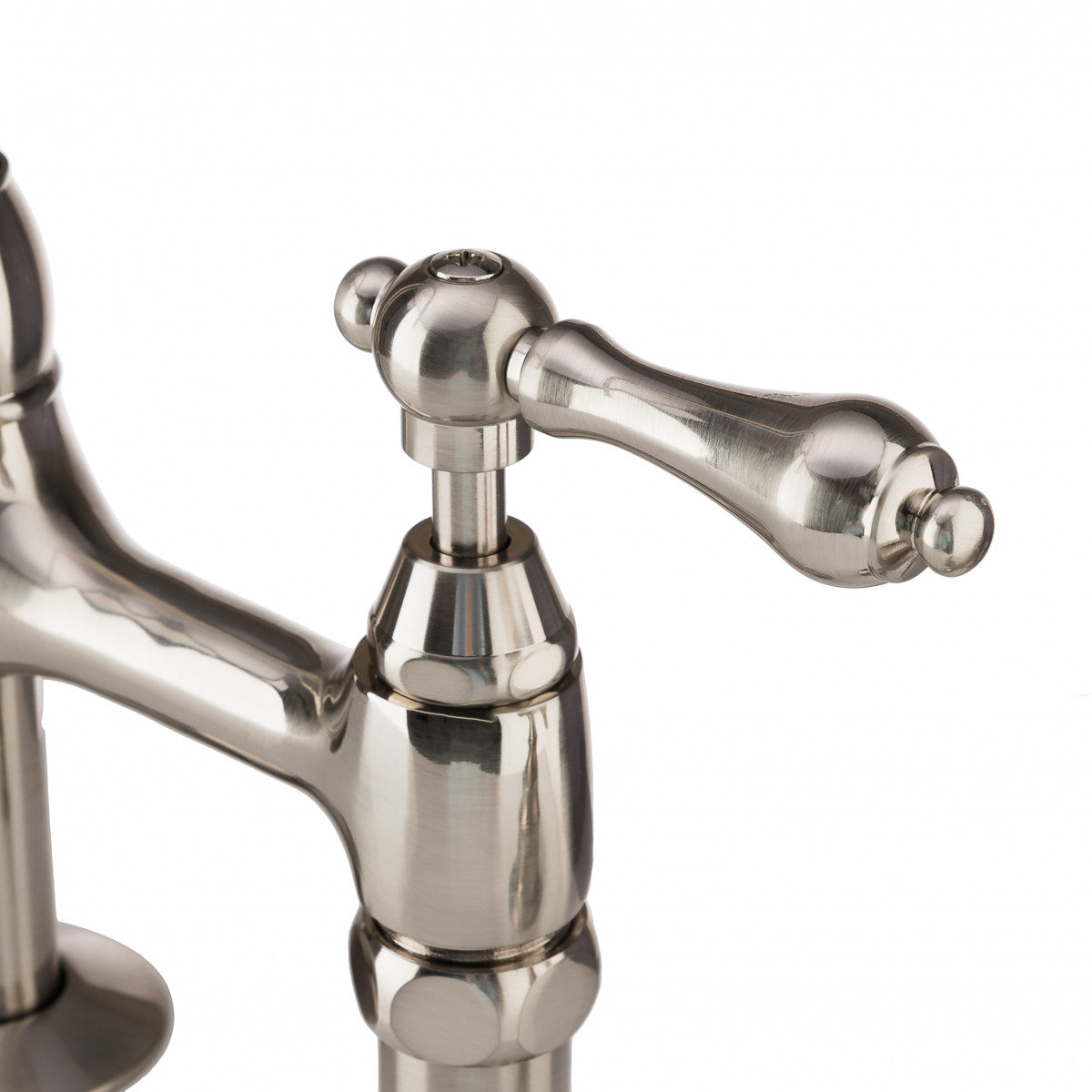 Bradford Bridge Kitchen Faucet - Metal Lever Handles - Brushed Nickel | Alternative Image 03 | finish:Brushed Nickel
