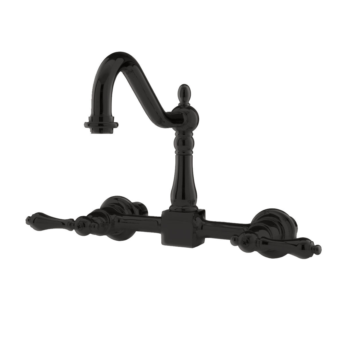 Peyton Wall Mount Kitchen Faucet - Metal Lever Handles - Oil Rubbed Bronze | Alternative Image 01 | finish:Oil Rubbed Bronze