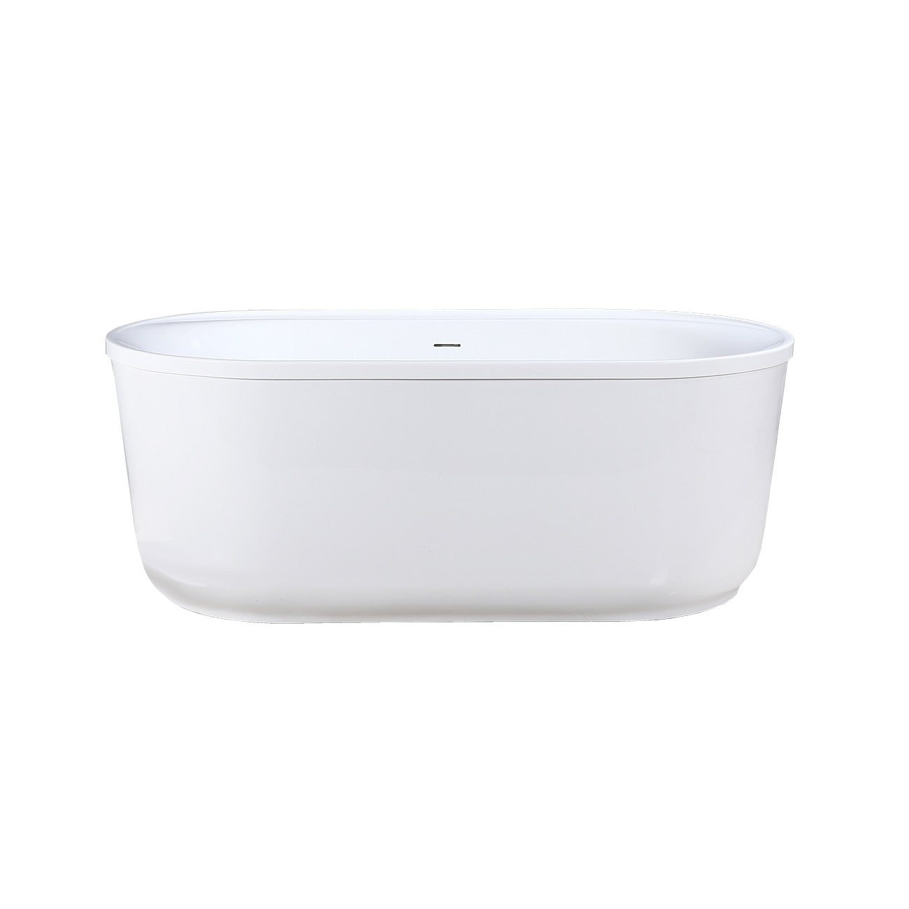 Luca 60 Inch Acrylic Double Ended Freestanding Tub | Alternative Image 02 | length:60 | drain finish:Brushed Brass