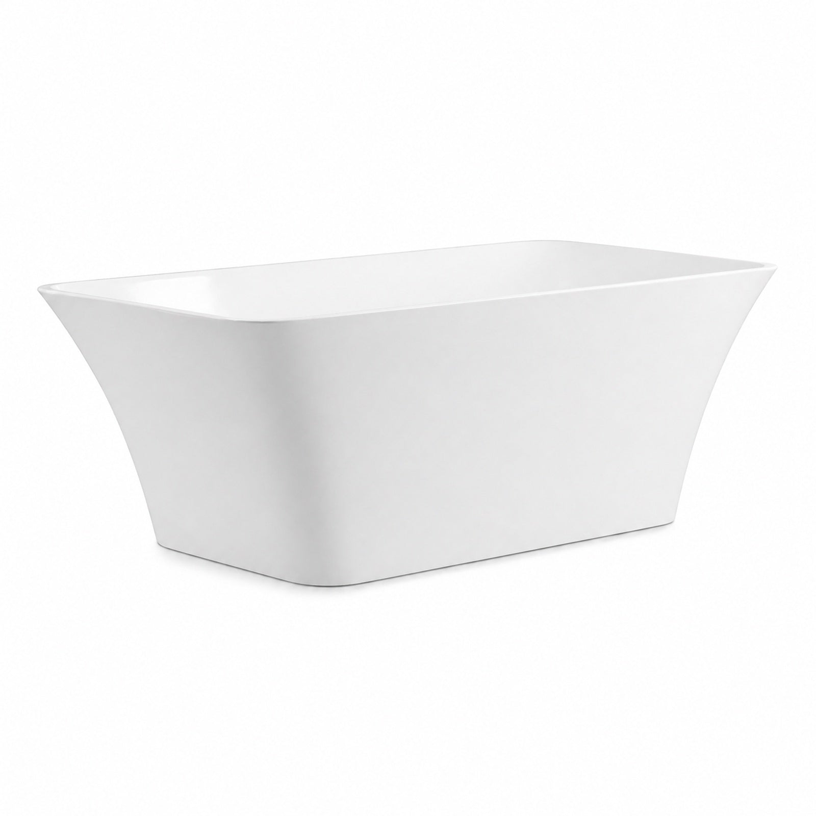 Straun 67 Inch Acrylic Double Ended Freestanding Tub | Alternative Image 02 | length:67 | drain finish:Brushed Nickel