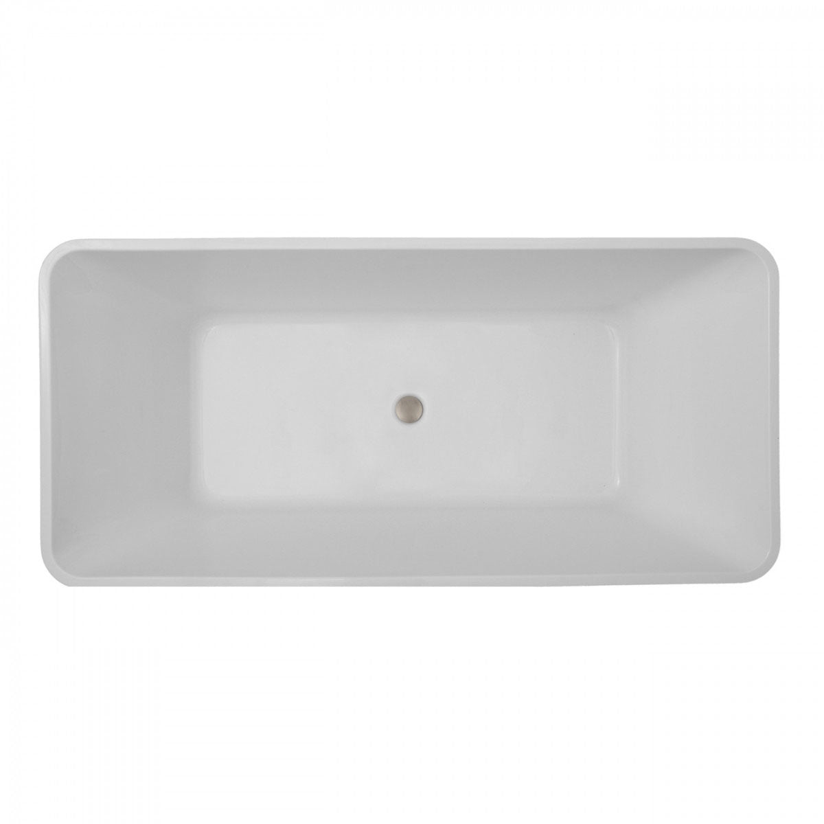 Straun 67 Inch Acrylic Double Ended Freestanding Tub | Alternative Image 03 | length:67 | drain finish:Brushed Nickel