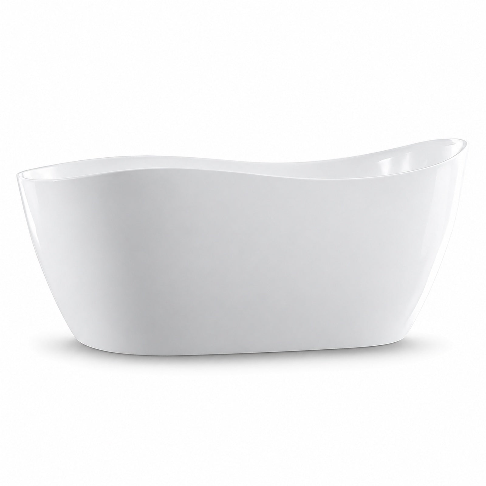 Canaan 67 Inch Acrylic Contemporary Double Ended Tub - No Faucet Drillings | Alternative Image 01 | drain finish:Chrome