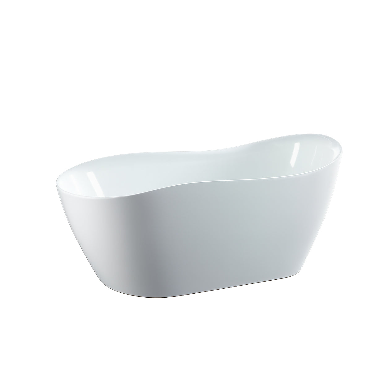 Canaan 67 Inch Acrylic Contemporary Double Ended Tub - No Faucet Drillings | Alternative Image 03 | drain finish:Oil Rubbed Bronze