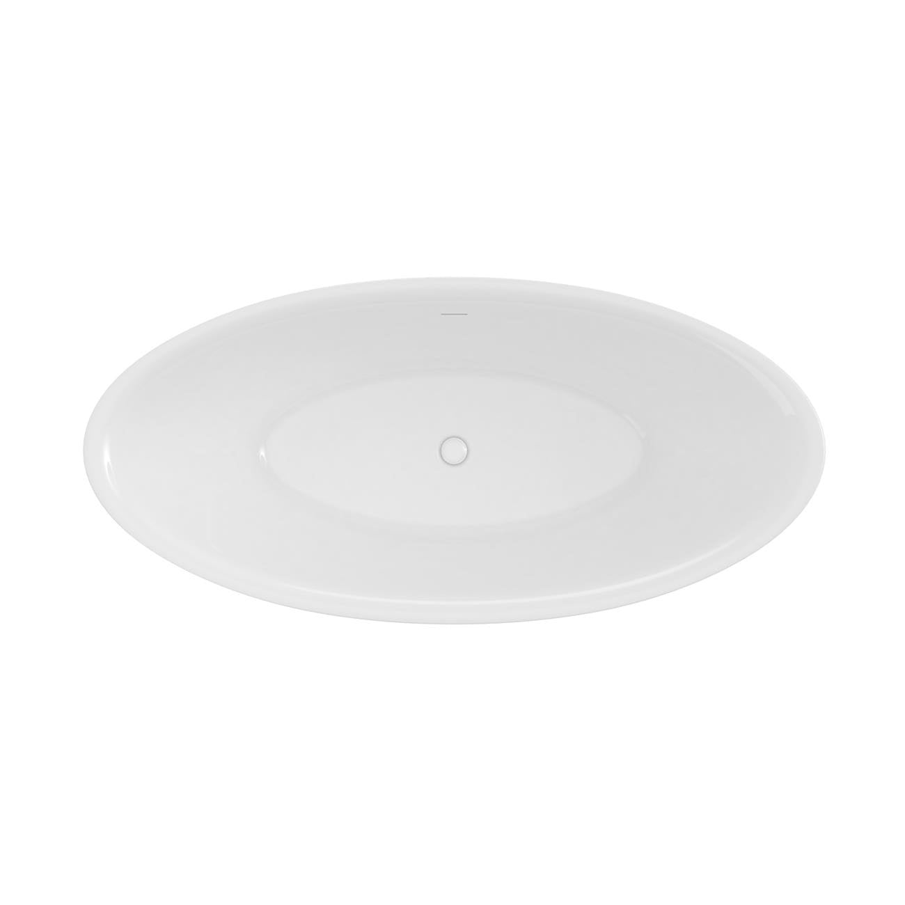 Sunrise 67-inch Acrylic Double Slipper Freestanding Bathtub – No Faucet Drillings | Alternative Image 01 | length:67 | drain finish:White