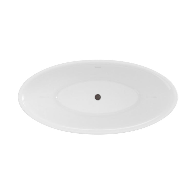Sunrise 67-inch Acrylic Double Slipper Freestanding Bathtub – No Faucet Drillings | Alternative Image 01 | length:67 | drain finish:Oil Rubbed Bronze