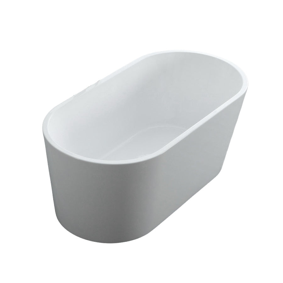 Elizabethan 63 Inch Acrylic Double Ended Freestanding Tub - No Faucet Drillings | Alternative Image 02 | length:63 | drain finish:Polished Nickel