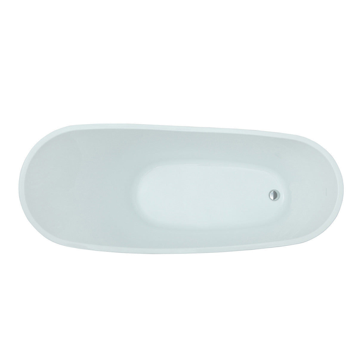 Conner 67 Inch Acrylic Contemporary Slipper Tub - No Faucet Drillings | Alternative Image 02 | drain finish:Chrome