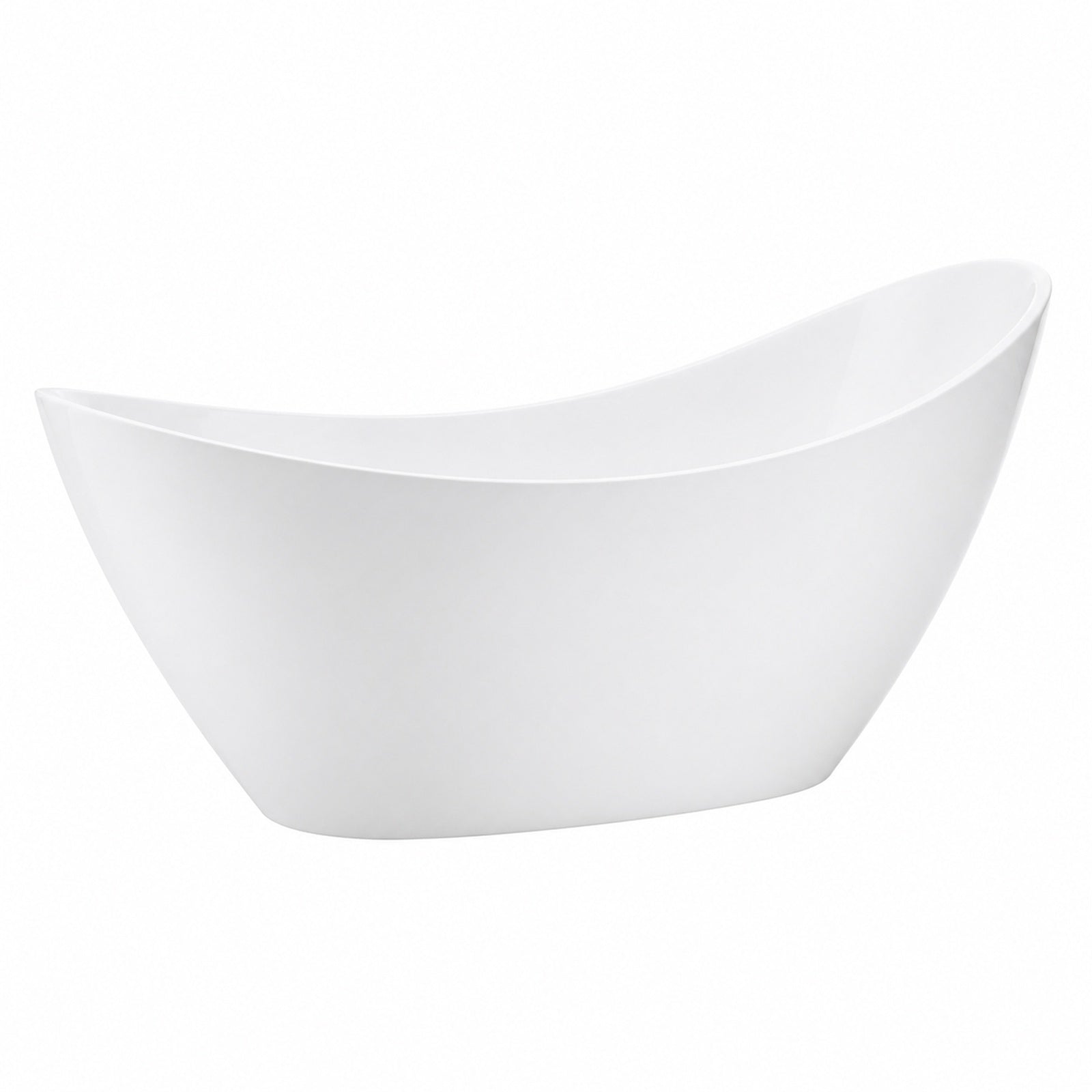 Nerida 73 Inch Acrylic Contemporary Double Slipper Tub - No Faucet Drilling | Alternative Image 01 | drain finish:Polished Nickel