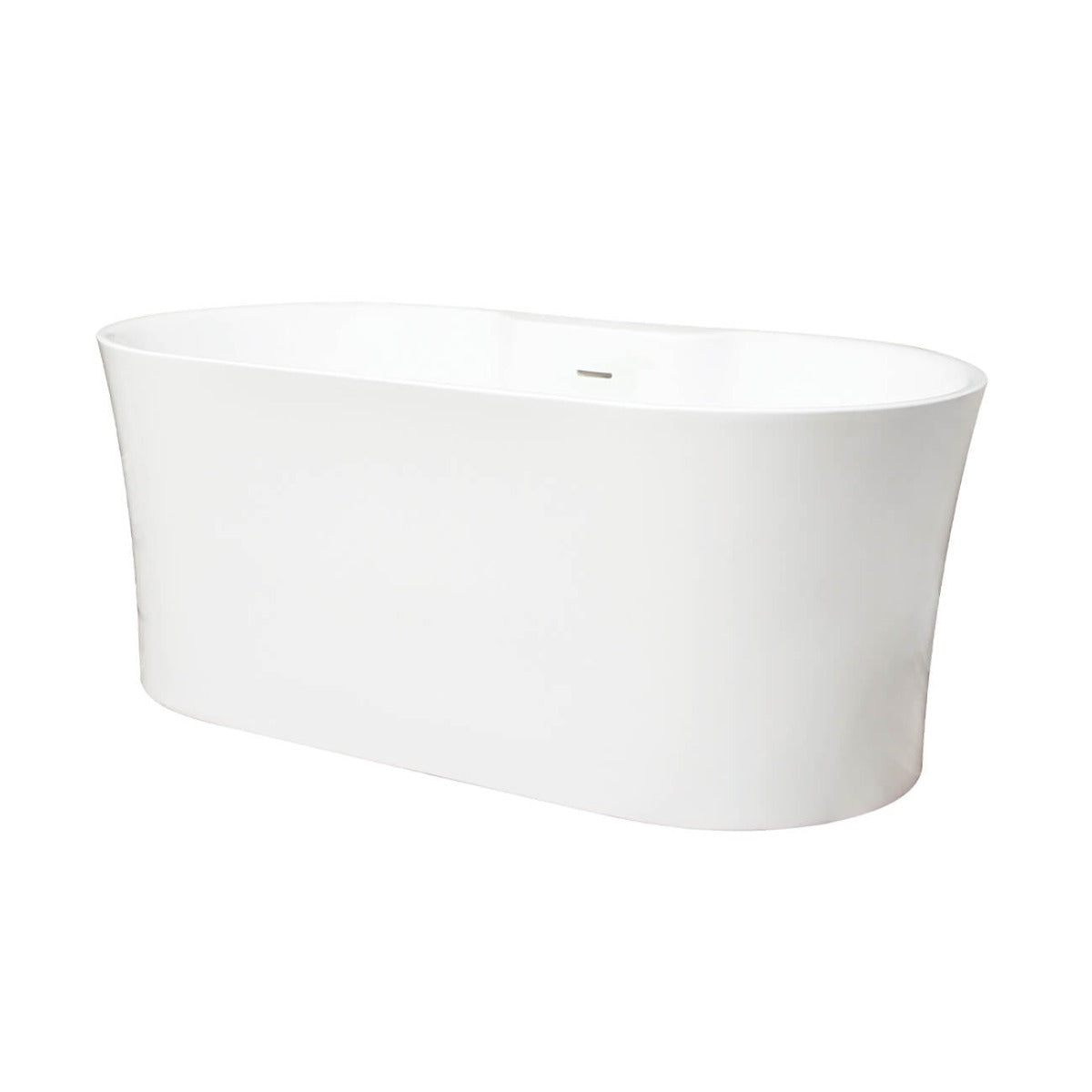 Dustin 67 Inch Acrylic Double Ended Freestanding Tub | Alternative Image 02 | length:67 | drain finish:Brushed Brass