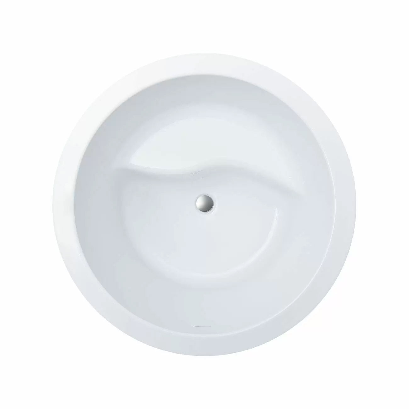 Dexton 41 Inch Acrylic Round Japanese Soaking Tub | Alternative Image 01 | drain finish:Chrome
