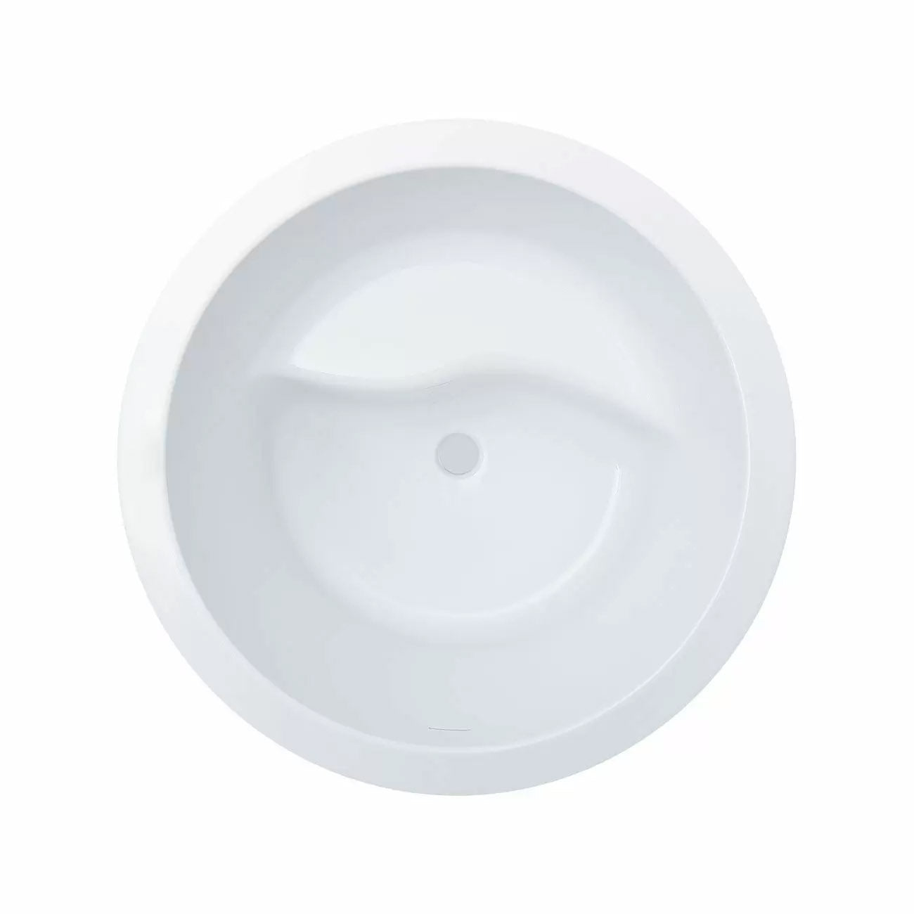 Dexton 41 Inch Acrylic Round Japanese Soaking Tub | Alternative Image 01 | drain finish:White