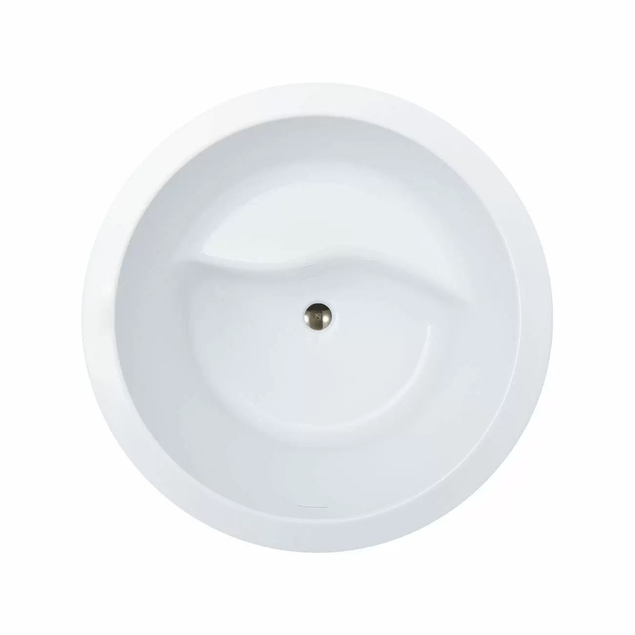 Dexton 41 Inch Acrylic Round Japanese Soaking Tub | Alternative Image 01 | drain finish:Polished Nickel