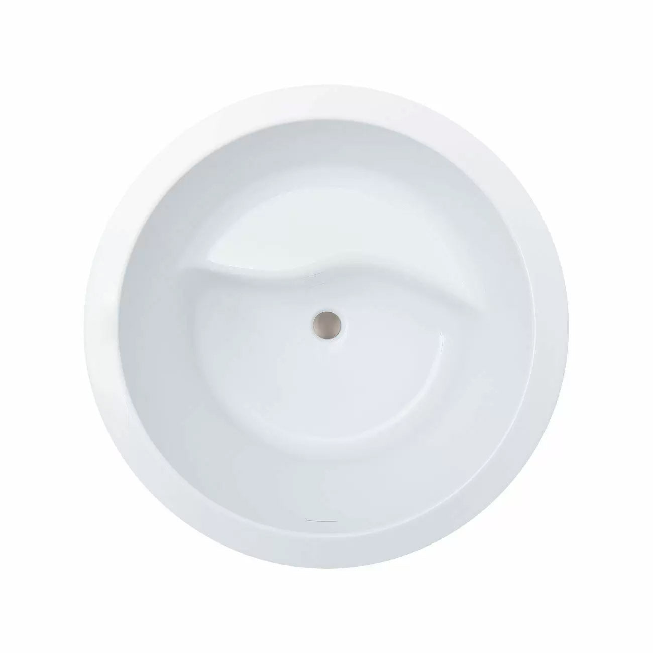 Dexton 41 Inch Acrylic Round Japanese Soaking Tub | Alternative Image 01 | drain finish:Brushed Nickel