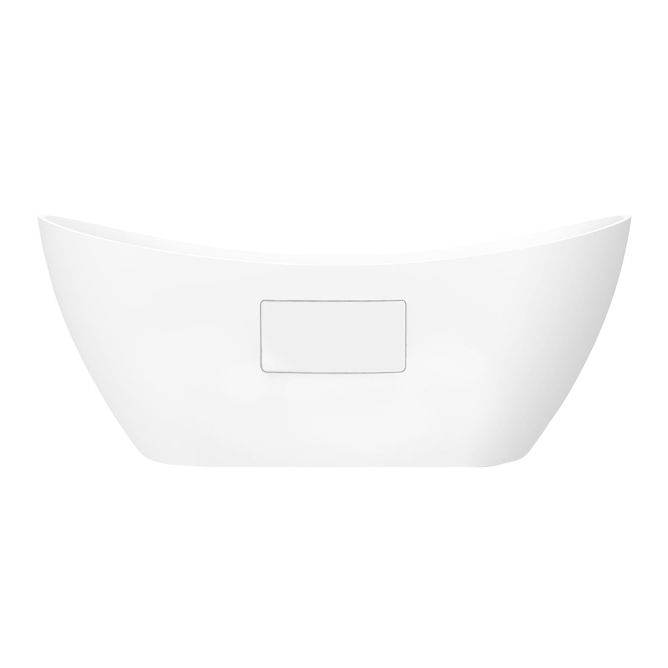 Wexler Acrylic Double Ended Freestanding Tub and Faucet Package | Alternative Image 05 | length:59 | fixture finish:Chrome | faucet style:Contemporary 3 Hole Tub Faucet