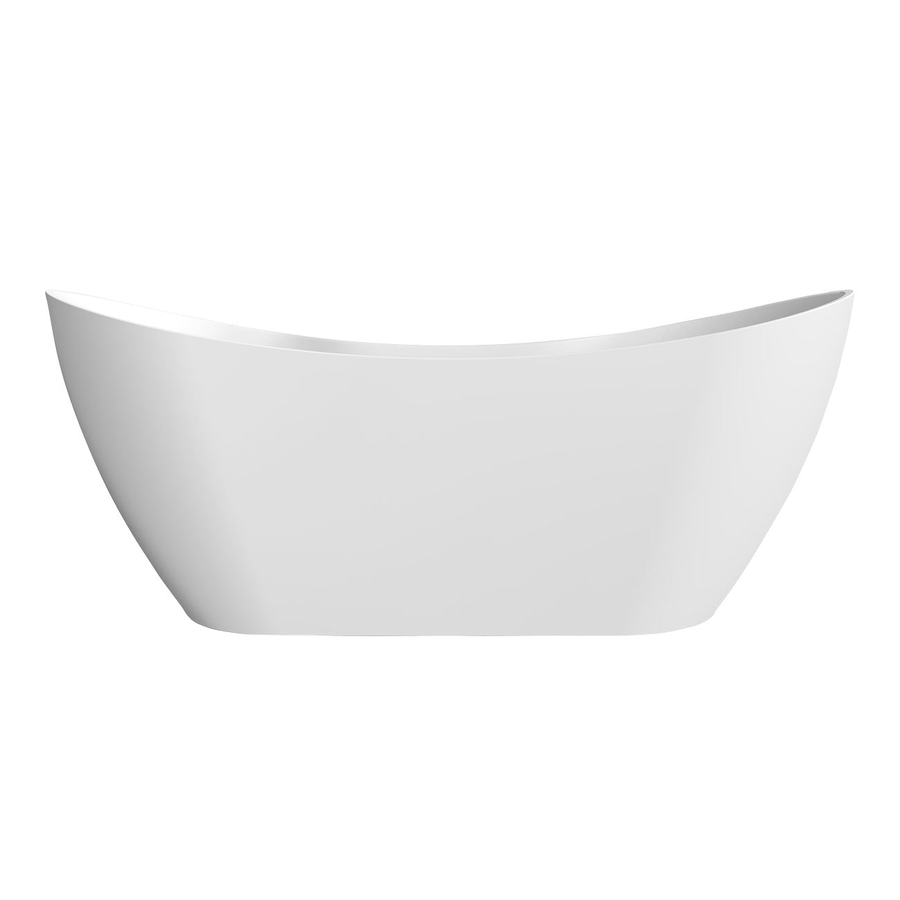Wexler Acrylic Double Ended Freestanding Tub and Faucet Package | Alternative Image 03 | length:59 | fixture finish:Chrome | faucet style:Contemporary 3 Hole Tub Faucet