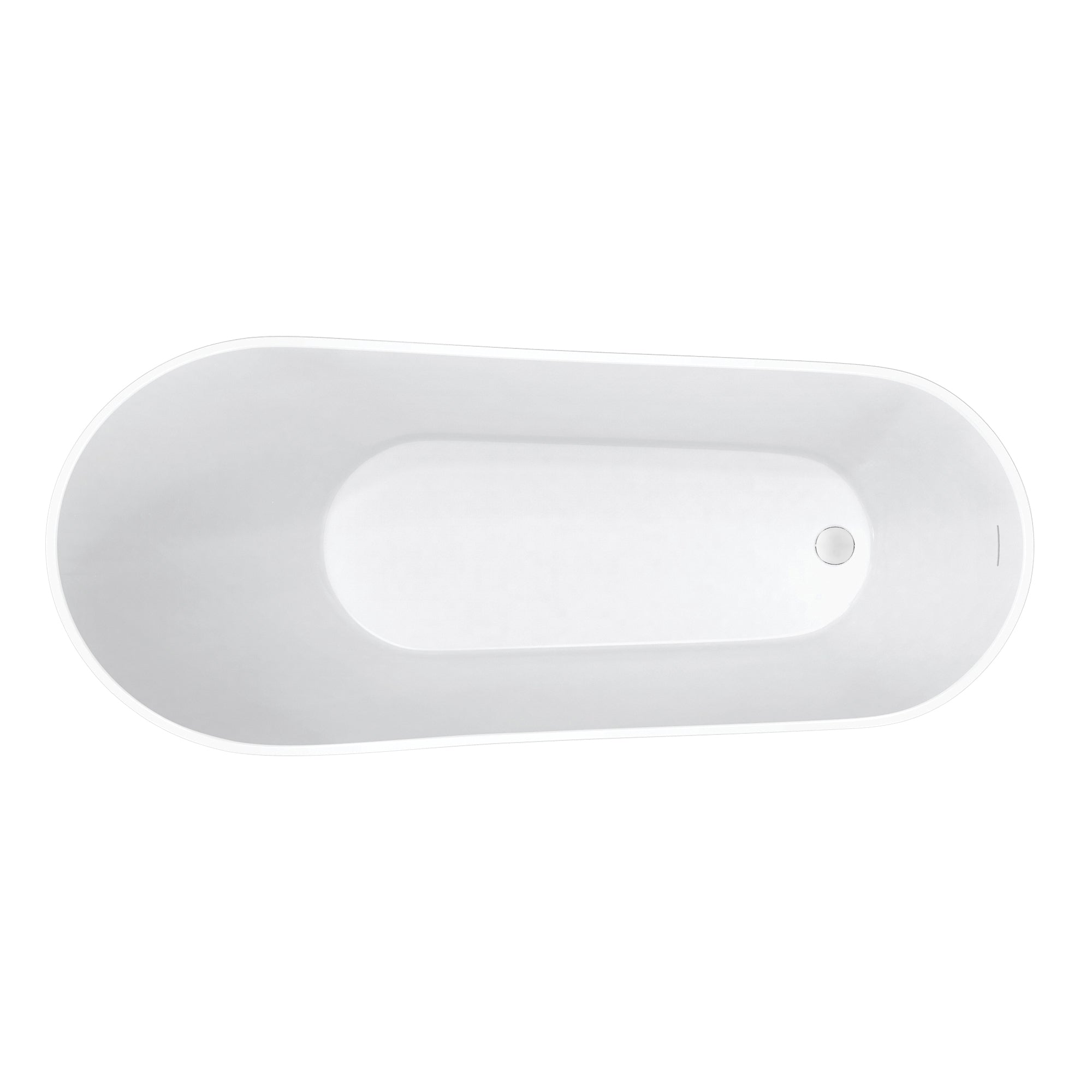 Talia 60 Inch Acrylic Slipper Freestanding Tub - No Faucet Drillings | Alternative Image 04 | length:60 | drain finish:Chrome