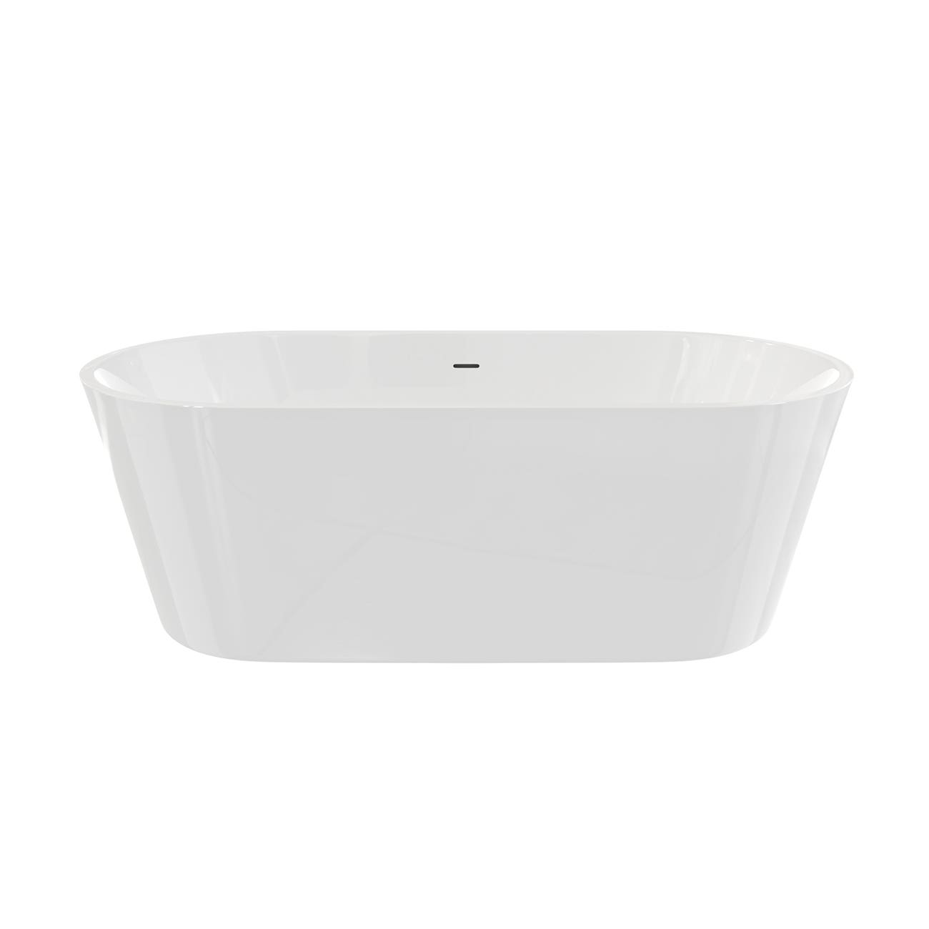 Arlo Acrylic Contemporary Double Ended Tub - No Faucet Drilling | Alternative Image 02 | length:63 | drain finish:Polished Nickel
