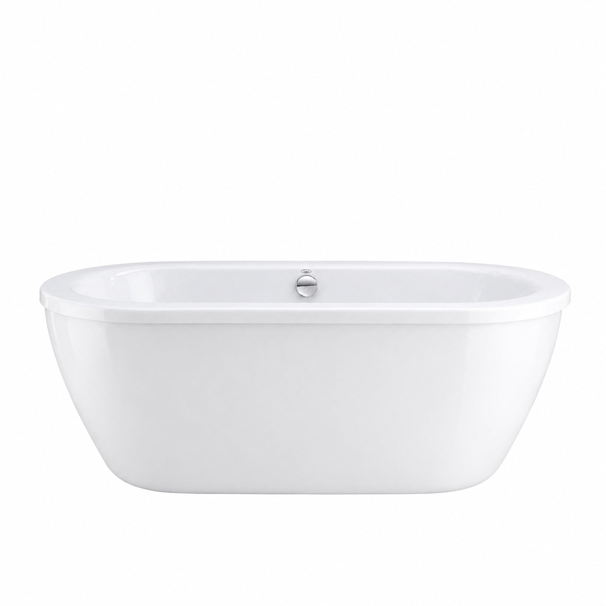 Corin 66 x 32-Inch Freestanding Bathtub With Drain Chrome Finish