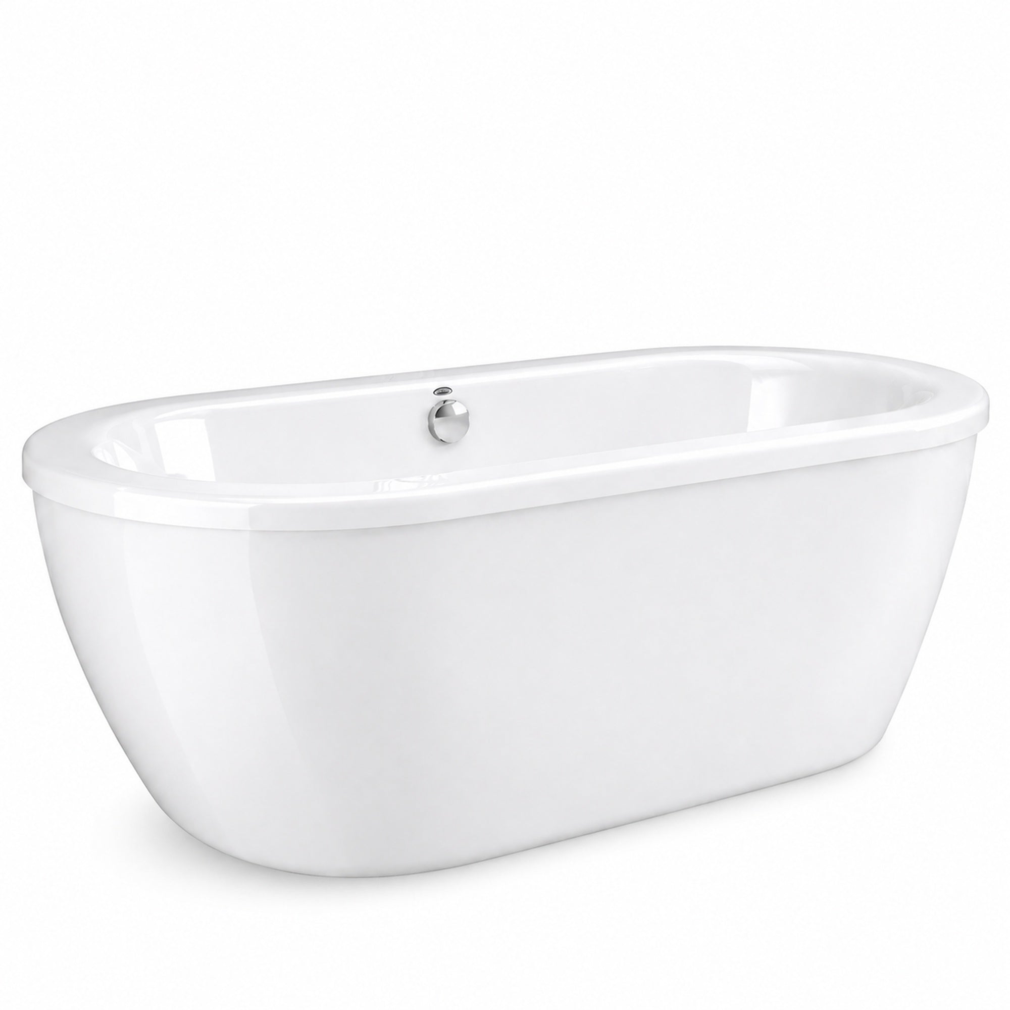 Corin 66 x 32-Inch Freestanding Bathtub With Drain Chrome Finish