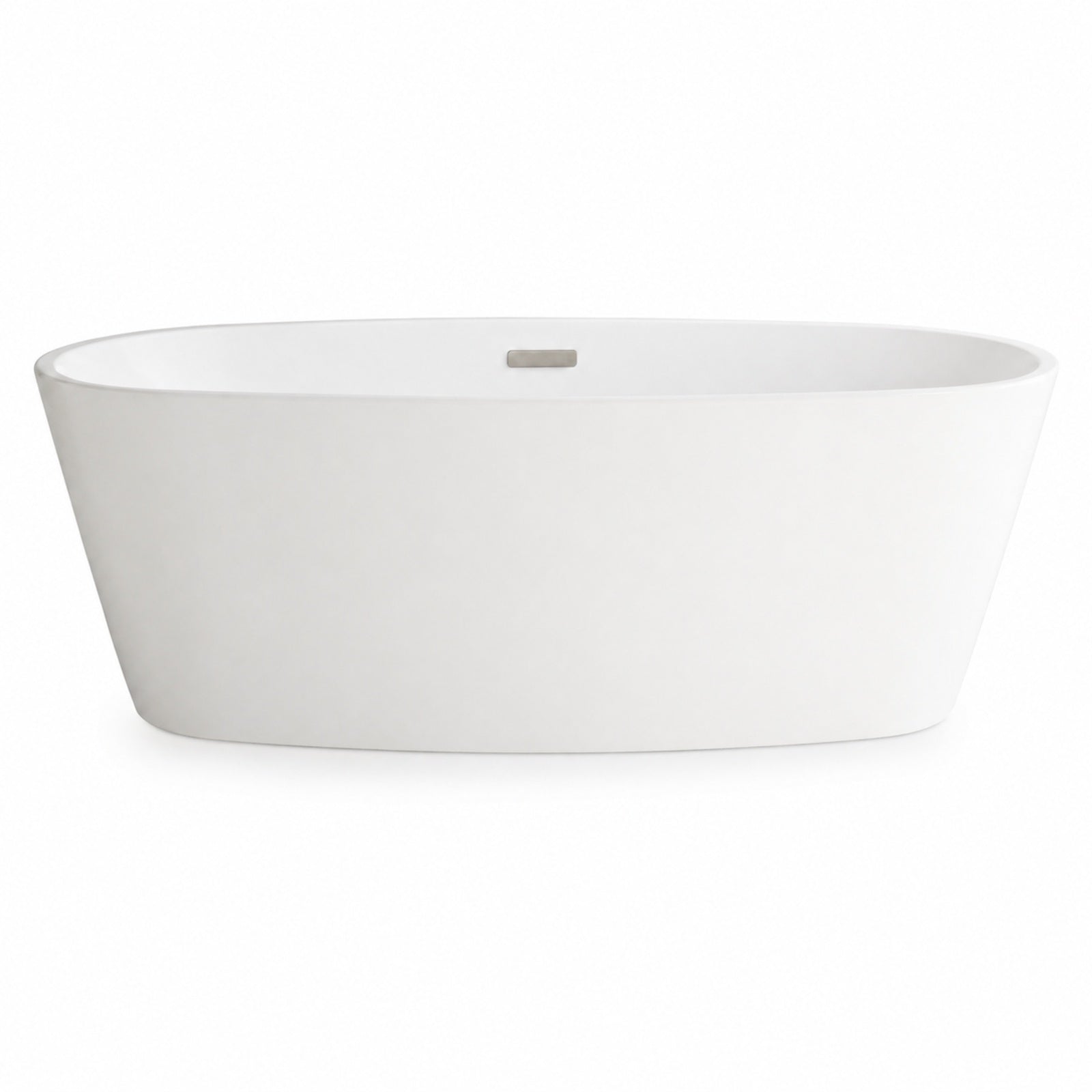Brisa 68 x 31-Inch Freestanding Bathtub Center Drain With Integrated Overflow | Alternative Image 04 | drain finish:Brushed Nickel