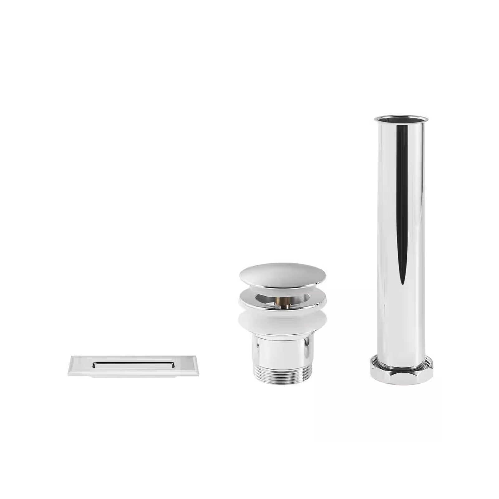 Kaelo 68 x 36-Inch Freestanding Bathtub Center Drain With Integrated Overflow | Alternative Image 04 | drain finish:Chrome