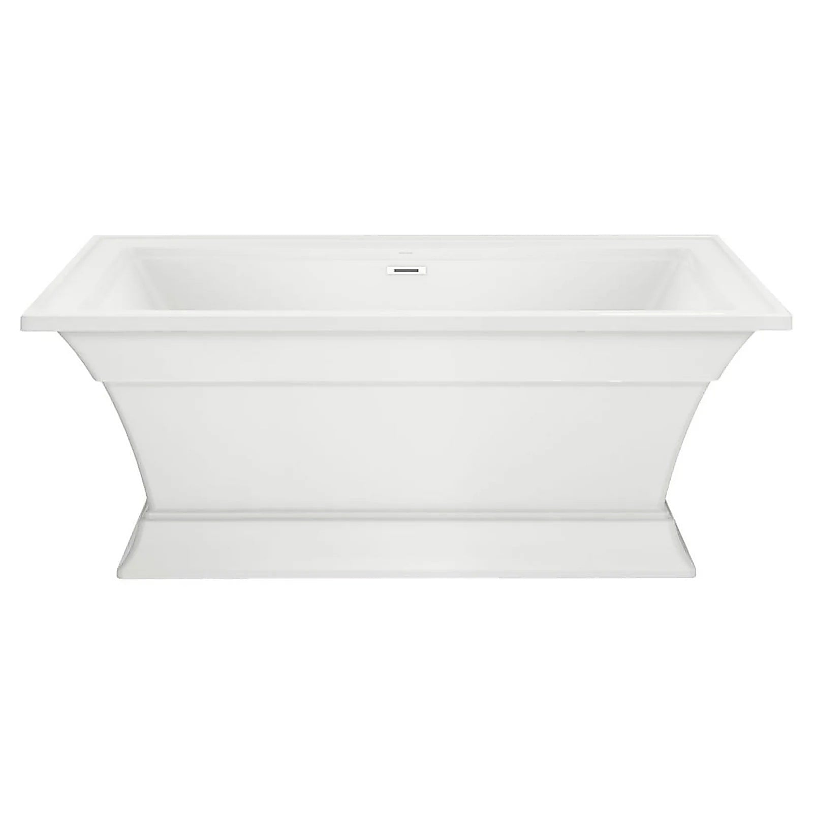 Kaelo 68 x 36-Inch Freestanding Bathtub Center Drain With Integrated Overflow | Alternative Image 02 | drain finish:Chrome