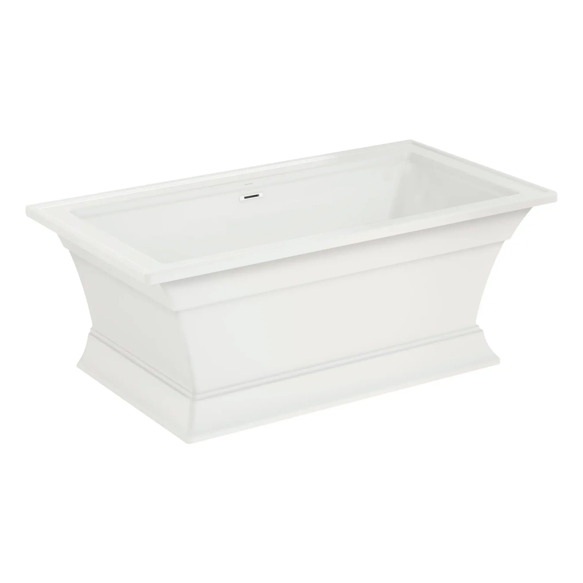 Kaelo 68 x 36-Inch Freestanding Bathtub Center Drain With Integrated Overflow | Alternative Image 03 | drain finish:Chrome
