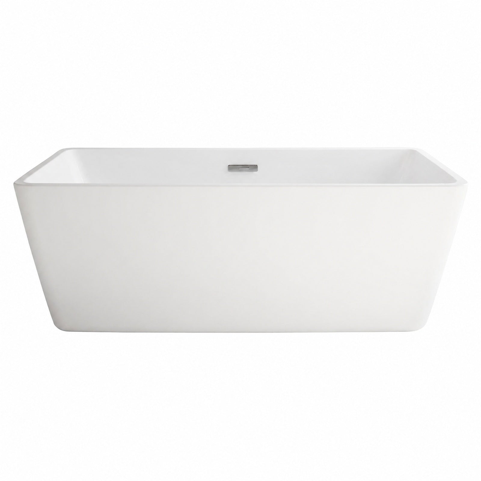 Gavyn 63 x 30-Inch Rectangle Freestanding Bathtub Center Drain With Integrated Overflow | Alternative Image 04 | drain finish:Polished Nickel