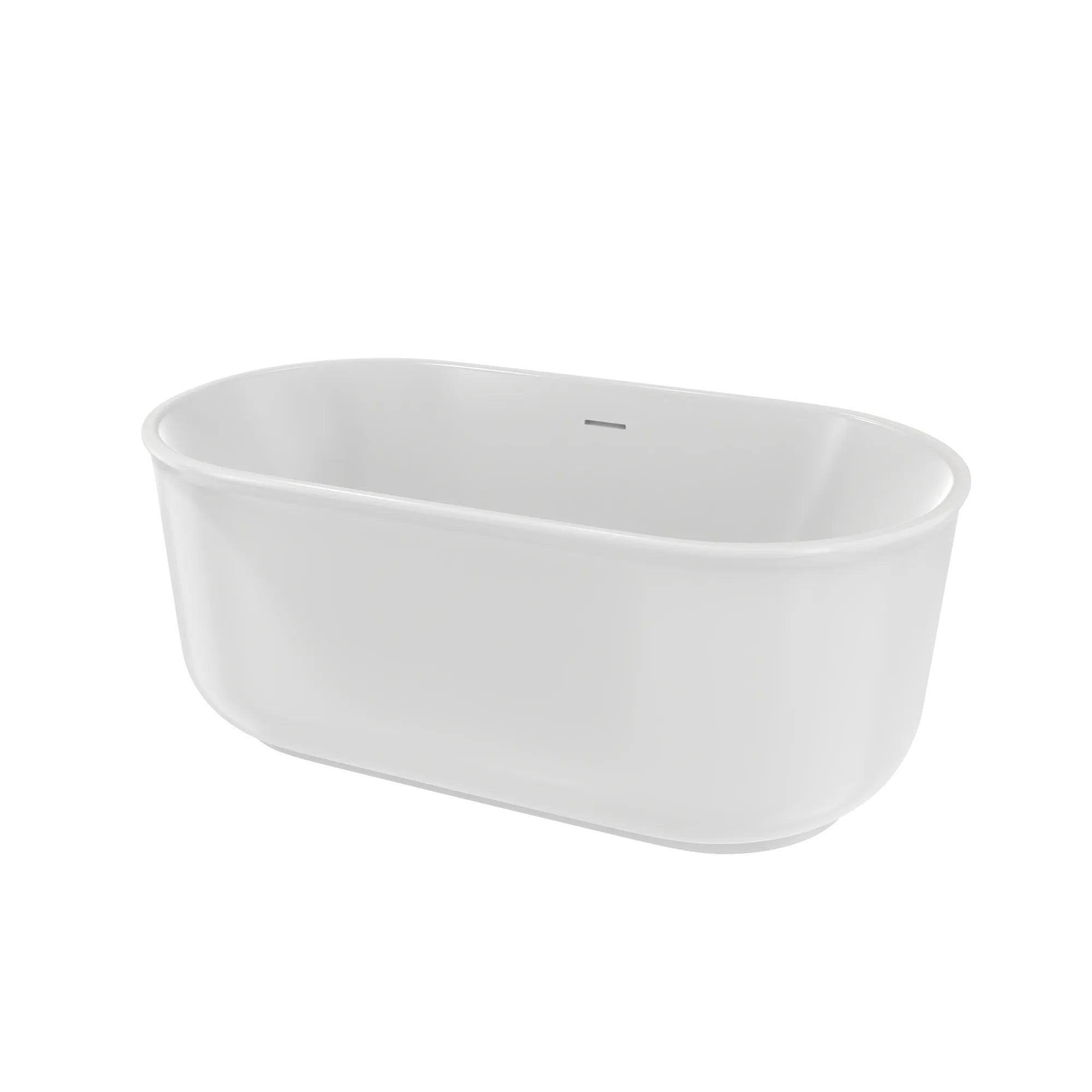 Janine 67 Inch Acrylic Double Ended Freestanding Tub - No Faucet Drillings | Alternative Image 03 | length:67 | drain finish:Chrome